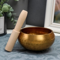 Поющая чаша металл "Точки" с резонатором 5,5х9,5х9,5 см Поющая чаша металл "Точки" с резонатором 5,5х9,5х9,5 см