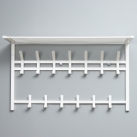 Вешалка с полкой &laquo;Торонто 32&raquo;, 92,4&times;25,5&times;9,8 см, металл, цвет белый