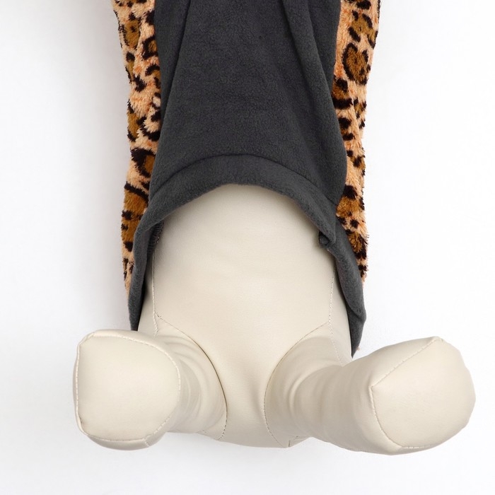 Толстовка с капюшоном "Леопард", размер M (ДС 25, ОШ 36, ОШ 42 см)