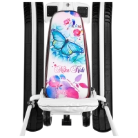 Снегокат с колёсами &laquo;Тимка спорт 6 Бабочки&raquo;, ТС6, с родительской ручкой, со спинкой и ремнём безопасности, цвет белый/розовый