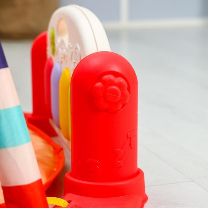 Развивающий коврик &laquo;Игра малыша&raquo;, с пианино, круглый, розовый