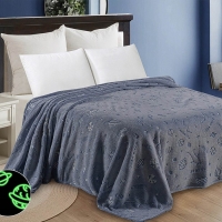 Плед светящийся 180х200 см &laquo;Планета&raquo;, велсофт 260г/м