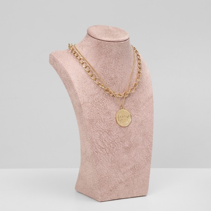 Бюст для украшений, 14,5&times;24,5&times;9, h=24,5 см, цвет розовый