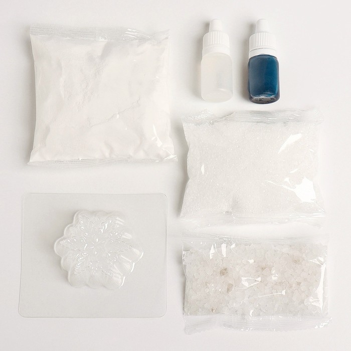 Бомбочки для ванн своими руками на новый год &laquo;Волшебная снежинка&raquo;, новогодний набор для творчества