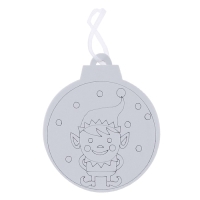 Ёлочное украшение под раскраску «Эльф» 4 шт., кисть Ёлочное украшение под раскраску «Эльф» 4 шт., кисть