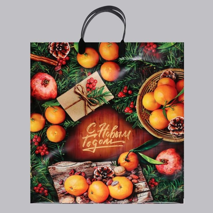 Новый год. Пакет Новый год. Пакет "Вкусный праздник", полиэтиленовый с пластиковой ручкой, 40х44 см.