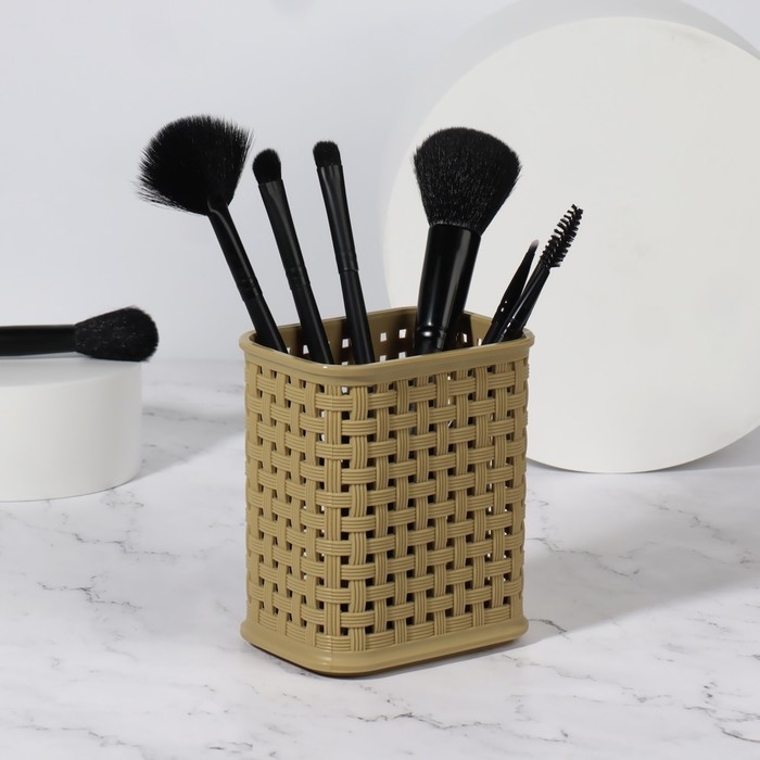 Органайзер - подставка для хранения маникюрных/косметических принадлежностей, 10 &times; 7 &times; 11 см, цвет МИКС