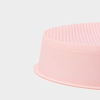 Форма для выпечки Доляна &laquo;Круг&raquo;, силикон, 25&times;5,5 см, внутр. d=23 см, цвет розовый