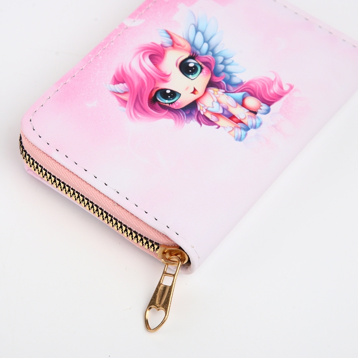 Кошелёк детский на молнии «Выбражулька», цвет розовый Кошелёк детский на молнии «Выбражулька», цвет розовый