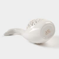 Подставка для столовых приборов &laquo;Лебедь&raquo;, 5 предметов: подставка 9&times;6,5&times;16,5 см, 2 ложки, 2 вилки, цвет белый