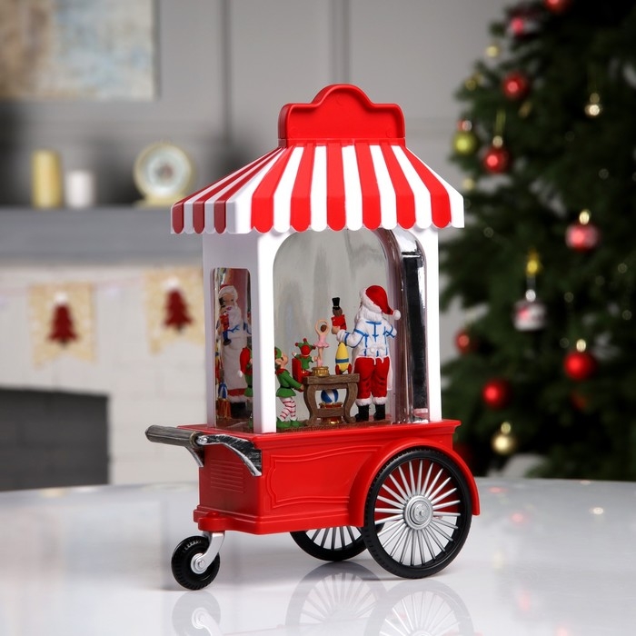 Светодиодная фигура &laquo;Мастерская Санты&raquo; 16.5 &times; 24 &times; 10 см, пластик, батарейки ААх3 (не в комплекте), USB, свечение тёплое белое