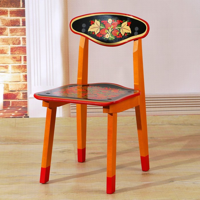 Стул детский Стул детский "Хохломская роспись", высота сиденья 30 см, 2 р.к, высшая категория