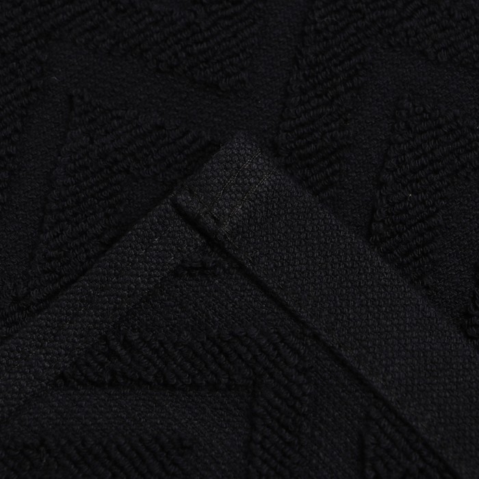 Полотенце махровое LoveLife Zig-Zag, 30х60 см, цвет чёрный, 100% хл, 450 гр/м2