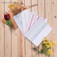 Полотенце DomoVita Полоска МИКС 50х70см, 157г/м, хлопок 55%, лён 45%