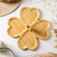 Менажница Доляна «Цветок», 27×27×9 см, бамбук Менажница Доляна «Цветок», 27×27×9 см, бамбук