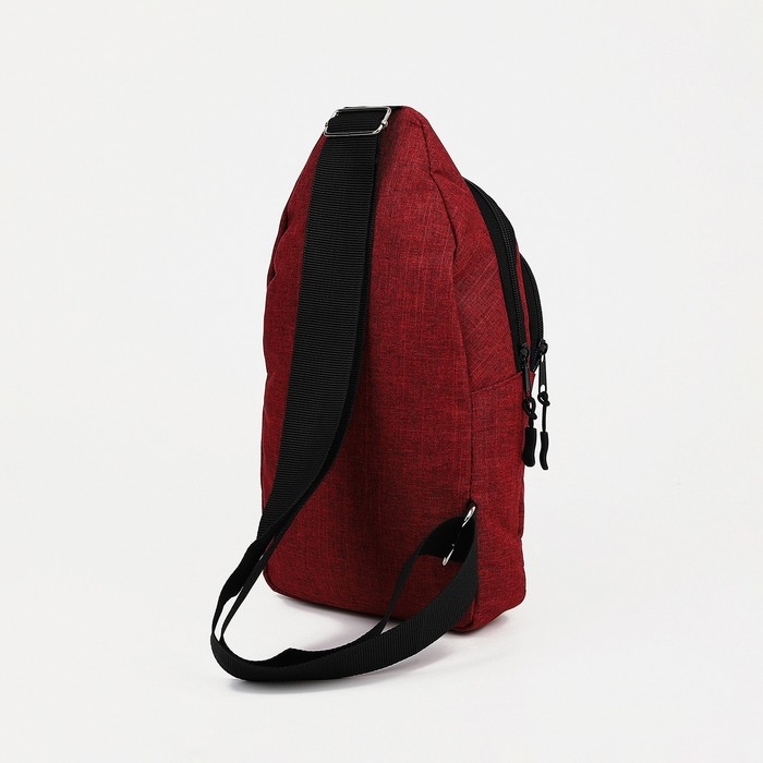 Сумка-слинг из текстиля, &laquo;ЗФТС&raquo;, цвет бордовый
