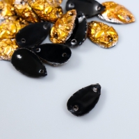 Декор для творчества пластик пришивной "Капля. Золотая поталь" набор 24 шт 1,6х0,9 см