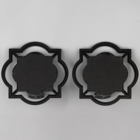 Подсвечник настенный стекло на 1 свечу "Отражение" набор 2 шт d-4 см ст. сереб. 8х20х20,5 см