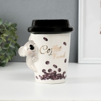 Копилка керамика "Коала с кофе" 10,2х12,8х14,2 см Копилка керамика "Коала с кофе" 10,2х12,8х14,2 см