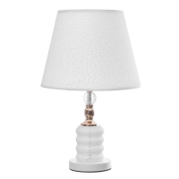 Лампа настольная 16138/1 E27 40Вт+LED подсветка бело-золотой 28х28х45 см RISALUX