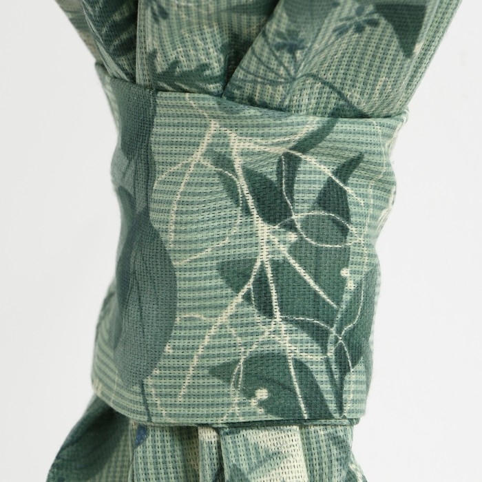 Шторы для кухни Доляна "Лесная прохлада" 146х180 см - 2 шт, подхваты - 2 шт, 50% хлопок, 50% пэ