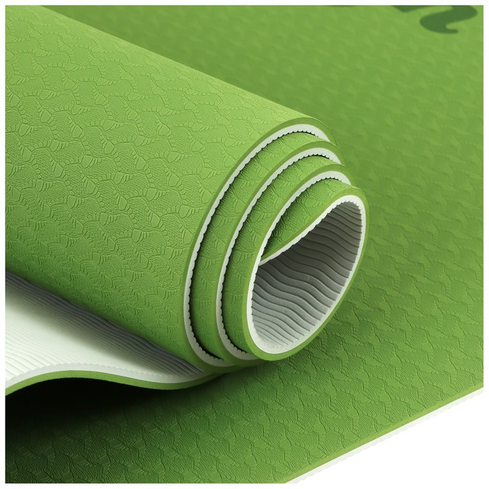 Коврик для йоги Sangh, 183&times;61&times;0,6 см, цвет зелёный