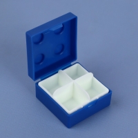 Таблетница &laquo;Конструктор&raquo;, 5,5 &times; 5,5 см, 4 секции, цвет МИКС