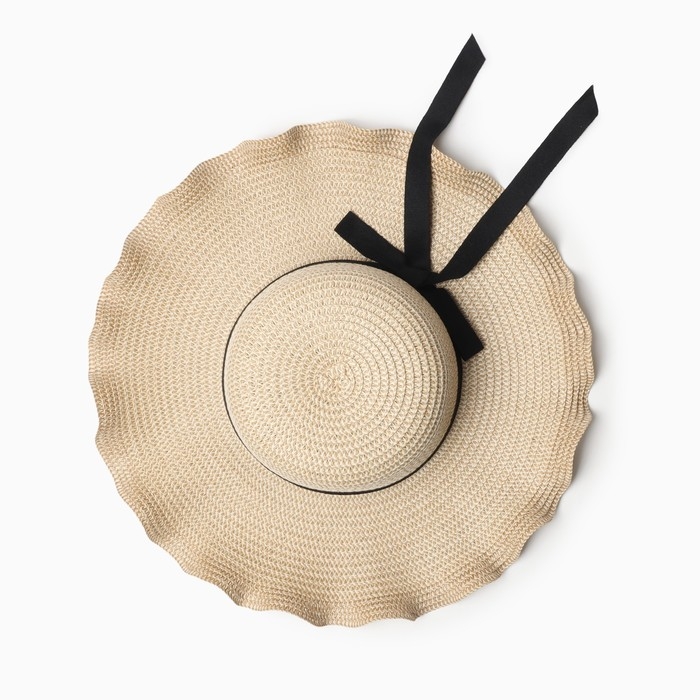 Шляпа женская MINAKU, цвет светло-коричневый, р-р 58 Шляпа женская MINAKU, цвет светло-коричневый, р-р 58