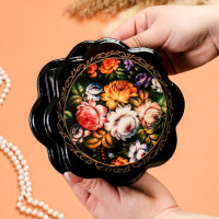 Шкатулка &laquo;Жостово&raquo;, 16&times;16 см, лаковая миниатюра