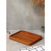 Блюдо - поднос для сервировки и подачи Adelica, 21&times;15&times;2 см, дуб