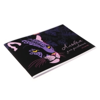 Альбом для рисования, А4 40 листов, на скрепке "Лео", обложка мелованный картон, софт-тач лам, блок 100г/м&sup2;