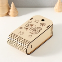 Новогодняя шкатулка "Змея. Звёздочки-снежинки" 13х7х4 Новогодняя шкатулка "Змея. Звёздочки-снежинки" 13х7х4