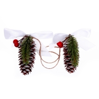 Декоративное украшение с подвеской &laquo;Шишки, ягодки&raquo; 2 шт.