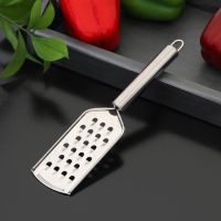 Тёрка для сыра с ручкой Доляна &laquo;Металлик&raquo;, 23&times;6 см, крупная, цвет серебристый