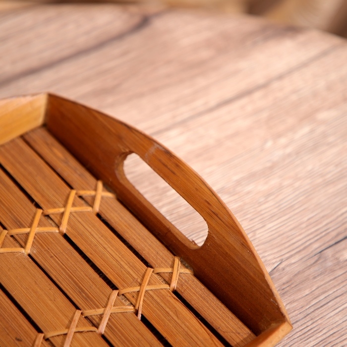 Поднос из бамбука 32х22х4 см