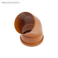 Отвод канализационный "С-пласт", наружный, d=110 мм, 45&deg;