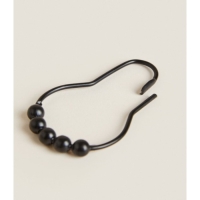 Набор крючков для штор Доляна, 12 шт, цвет чёрный Набор крючков для штор Доляна, 12 шт, цвет чёрный