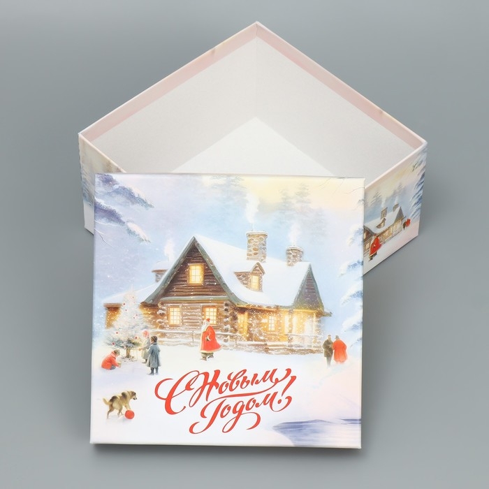 Набор подарочных коробк 3 в 1 &laquo;Новогодняя сказка&raquo;, 18 х 18 х 10 &ndash; 22 х 22 х 12 см, Новый год