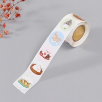 Наклейка бумага "Котята" d=2,5 см 252 шт в рулоне Наклейка бумага "Котята" d=2,5 см 252 шт в рулоне