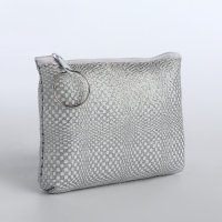 Кошелёк женский на молнии, цвет серебряный Кошелёк женский на молнии, цвет серебряный