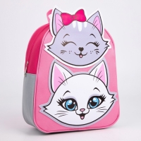 Рюкзак школьный текстильный &laquo;Котята&raquo;, с нашивками, 27х23&times;10 см