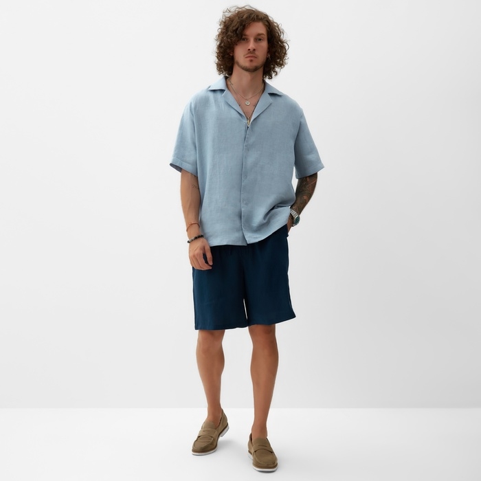 Рубашка мужская с коротким рукавом MIST р.54, голубой Рубашка мужская с коротким рукавом MIST р.54, голубой