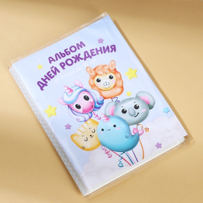 Фотоальбом 36 фото в мягкой обложке &laquo;Альбом дней рождения&raquo;