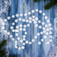 Бусы на ёлку 1,8 м "Белые снежинки" белый Бусы на ёлку 1,8 м "Белые снежинки" белый
