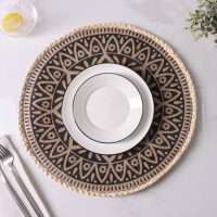 Салфетка сервировочная на стол Доляна &laquo;Милли&raquo;, d=38 см, цвет чёрный