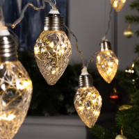 Гирлянда «Нить» 3 м с насадками «Лампочки шишки», IP20, прозрачная нить, 80 LED, свечение тёплое белое, 8 режимов, 220 В Гирлянда «Нить» 3 м с насадками «Лампочки шишки», IP20, прозрачная нить, 80 LED, свечение тёплое белое, 8 режимов, 220 В