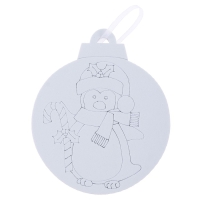 Ёлочное украшение под раскраску &laquo;Пингвин&raquo; 4 шт., кисть