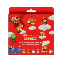 Пластилин мягкий (восковой) ЗХК "Цветик", 10 цветов, 150 г, со стеком, 3241784 Пластилин мягкий (восковой) ЗХК "Цветик", 10 цветов, 150 г, со стеком, 3241784