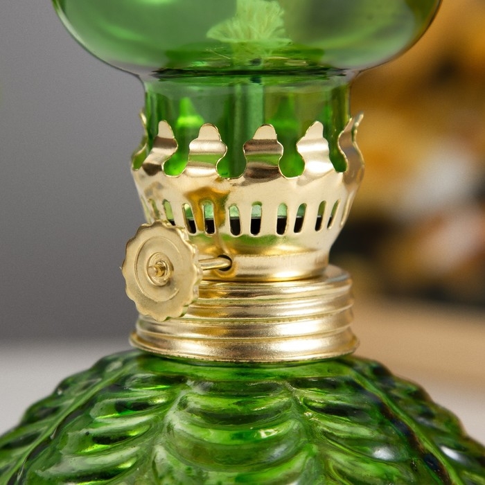 Керосиновая лампа декоративная Керосиновая лампа декоративная "Джин" зелёный 8х8х18 см RISALUX