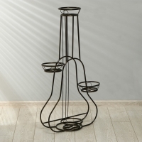 Подставка для цветов, напольная, на 4 горшка, d = 14 см, бронзовая, &laquo;Гитара&raquo;